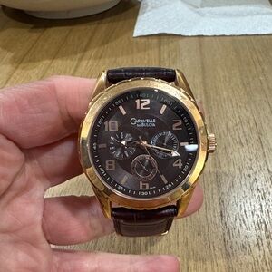 Caravelle by Bulova Gold and Brown Watch